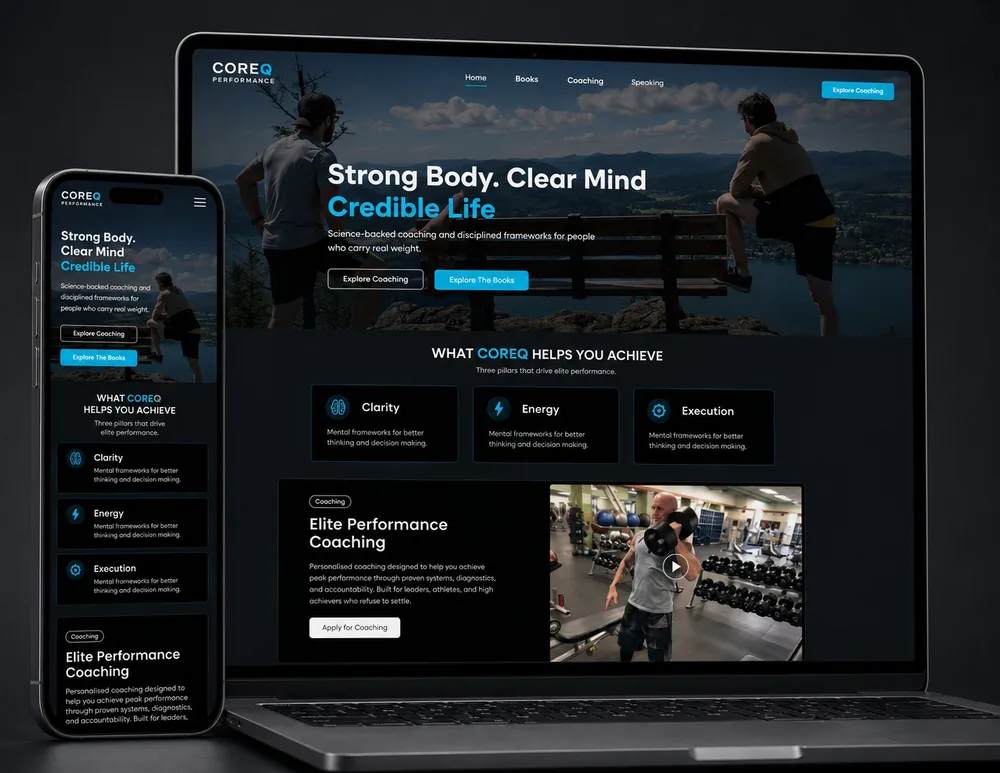 CoreQ Performance website