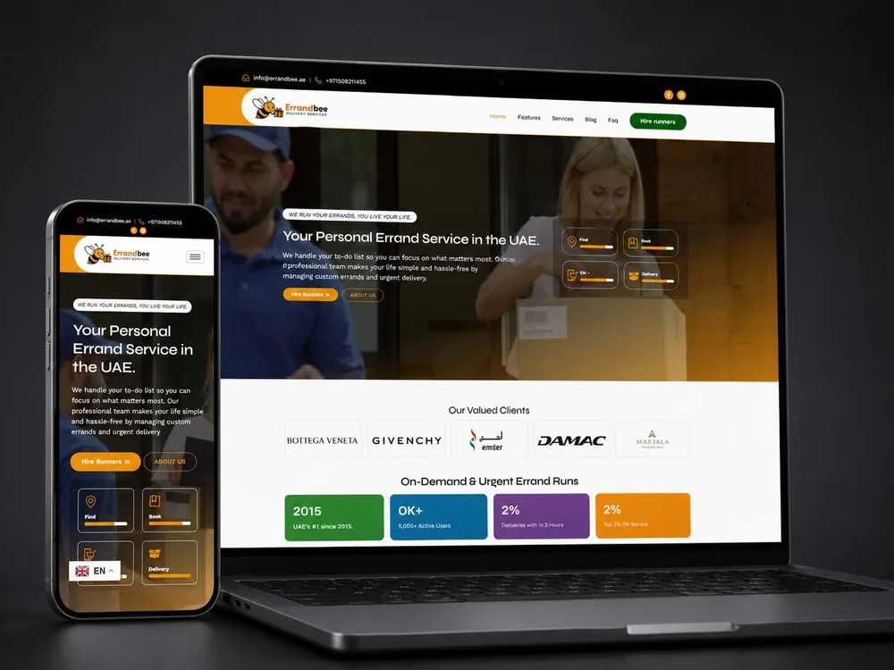 Errand Bee website